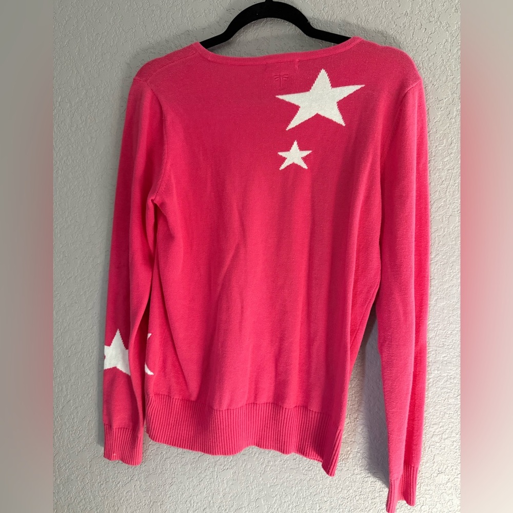 Tyler Boe Hot Pink Star Intarsia Sweater - Picture 6 of 6